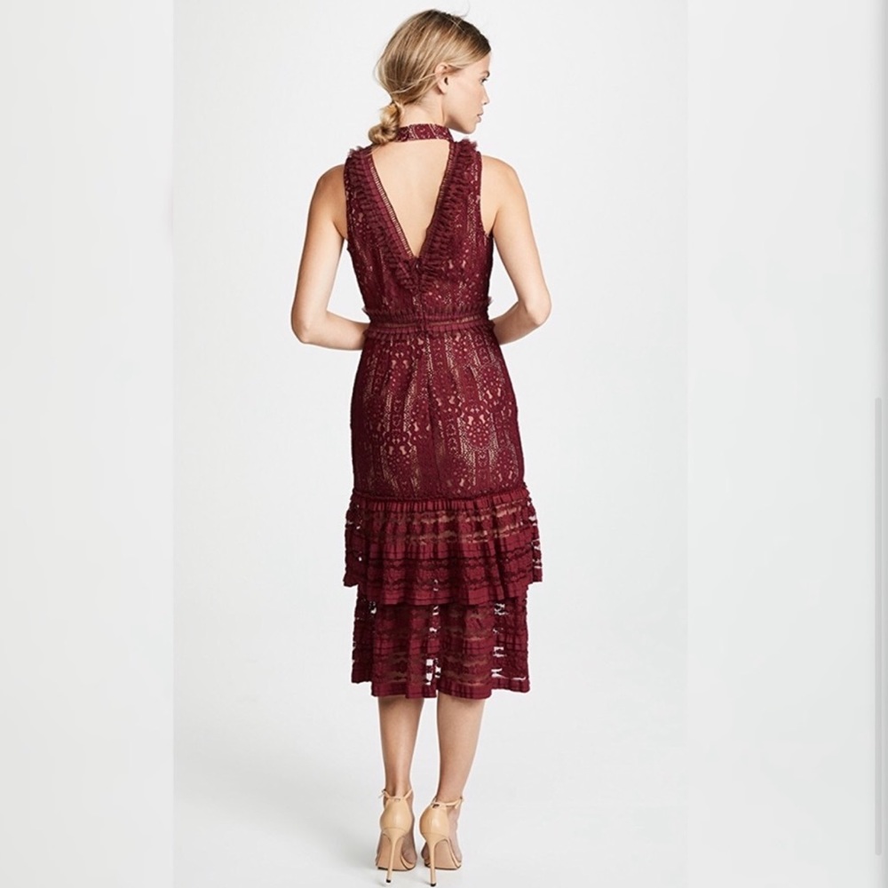 Endless Rose Lace Mock Neck Midi Dress - Picture 5 of 16